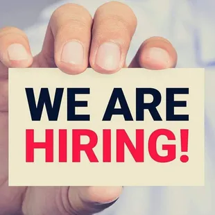 Multiple positions open.