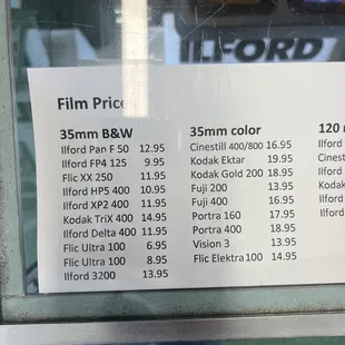 35 mm prices