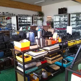 Lots of dark room supplies.