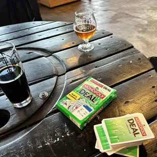 a glass of beer and a pack of cigarettes