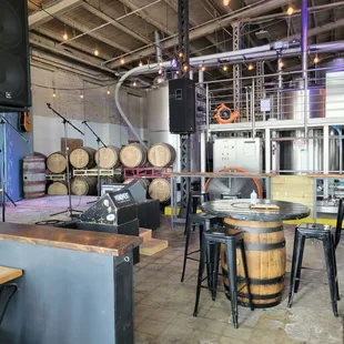 the interior of the brewery