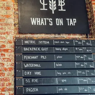what&apos;s on tap