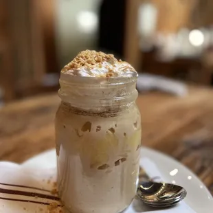 Banana peanut butter dessert