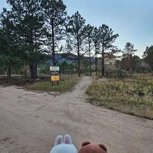 This hiking trail leads you closer to Monument Rock