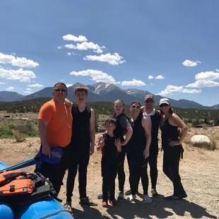 The gang just before the Arkansas, Browns canyon with Monumental Expeditions.