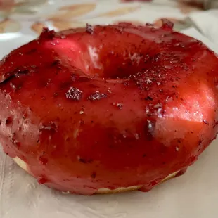 Ginger Hibiscus Donut. So light and flavorful!