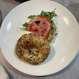 Asiago bagel sandwich