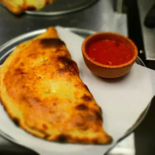 Calzone with pepperoni