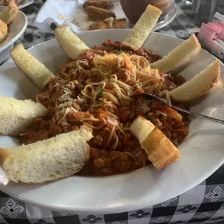 Spahgetti with Ground Beef Sauce