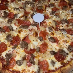 Pepperoni sausage pineapple