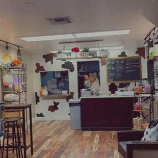 the inside of a coffee shop