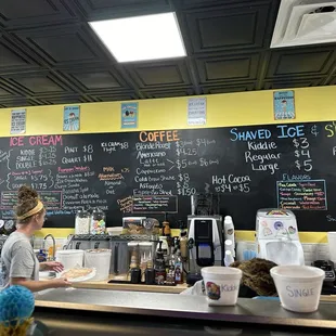 The menu