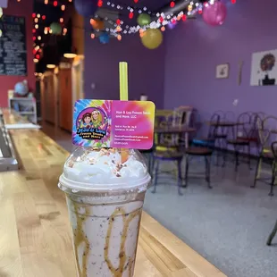 a cup of milkshake