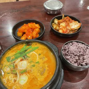 Spicy Korean Blood Sausage Soup