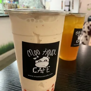 two cups of iced coffee