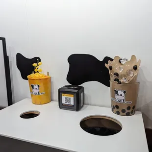 Decor on the Trash Cans