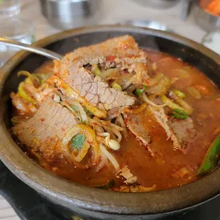 Tharo Guk Bap (Spicy Beef Soup)