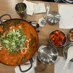Combination Soondae Hotpot