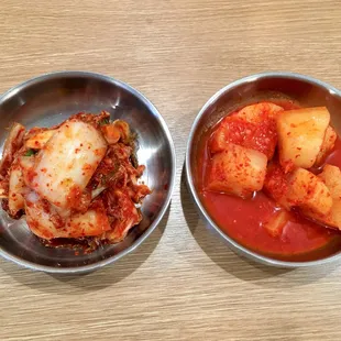 two bowls of food