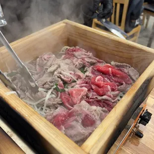 Hinoki brisket with vegetable