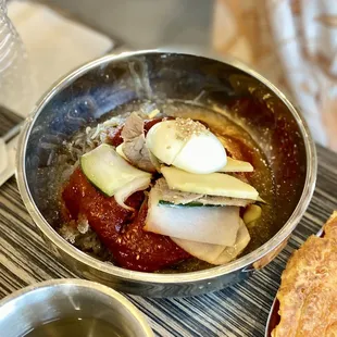 Spicy Buckwheat Noodles with Brisket &amp; Boiled Egg