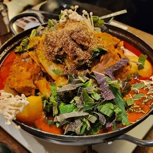 Pork neck and potato soup.  Oh so good on a cold winter's night.