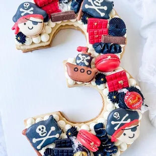 Pirate themed almond tart