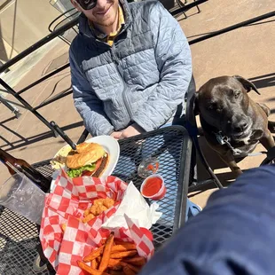 Our fur baby and yummy food get along