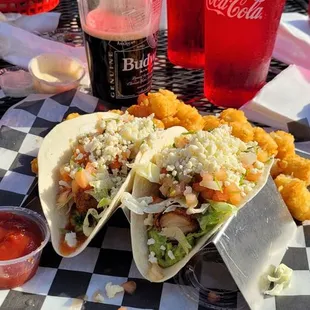 Honey Sriracha chicken tacos