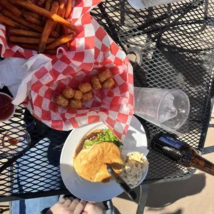 a plate of food on a table