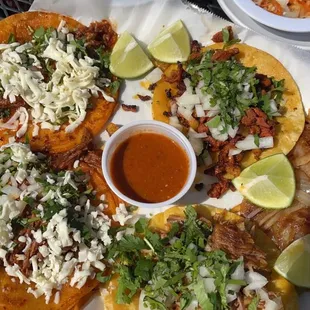 Variety of tacos