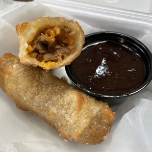 Cheezeburger Rolls with Bourbon BBQ sauce