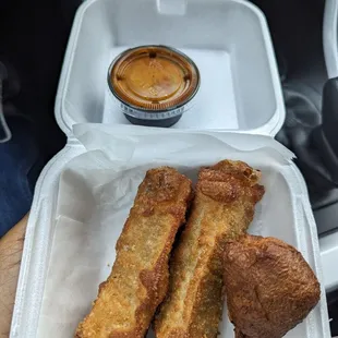 Cheeseburger egg rolls &amp; wing