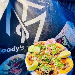 Carnitas and Carne Asada Tacos