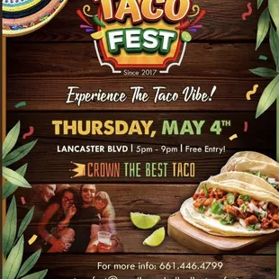 the taco fest flyer