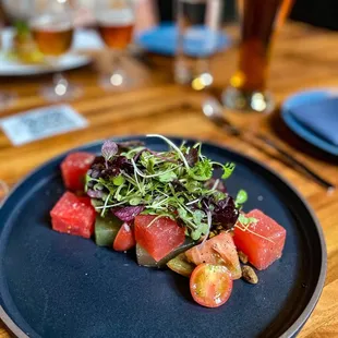 Summer Melon &amp; Tomato Salad