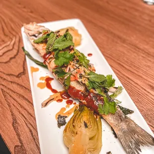 Crispy whole market fish