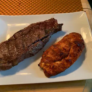 two steaks on a plate