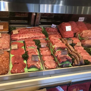 meat on display