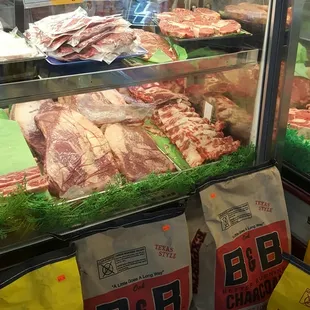 a variety of meats