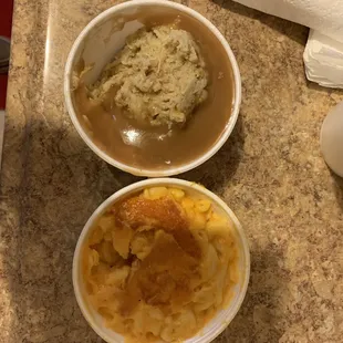 Macaroni and Cheese and dressing