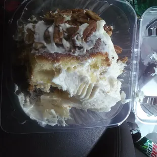 Butter Pecan cake....i had to crack this baby open in the car!!lol  This cake is to die for!!!