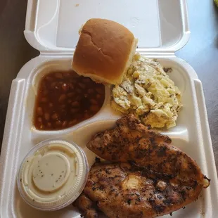 Grilled chicken plate