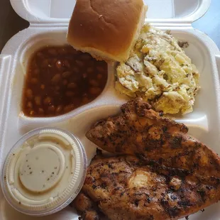 Grilled chicken plate