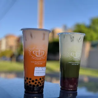 Matcha Red Bean Milk Tea