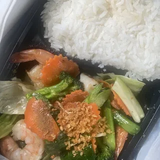 Stir Fried Mix Veggie With Rice