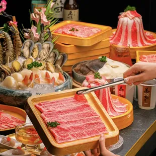 sushi and sashimi, interior