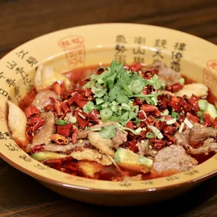 Boiled 2 items in chili oil