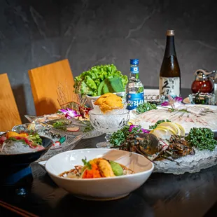 sushi and sashimi, interior