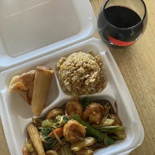 Fried rice and shrimp Chop suey!!